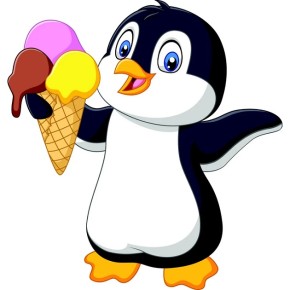 Картина по номерам Пингвин с мороженым Strateg 30х30 см (ES212)
