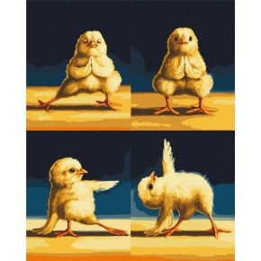 Картина по номерам Цыплята йоги 2©Lucia Heffernan 40х50 см BS53570