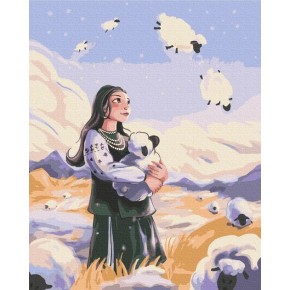 Картина по номерам Хозяйка и снежные овцы @artdi.ua 40х50 см BS53717