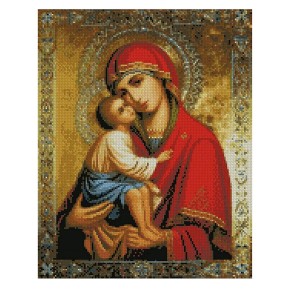 Алмазная мозаика по номерам Донская икона Божьей Матери 40х50 см FA10375