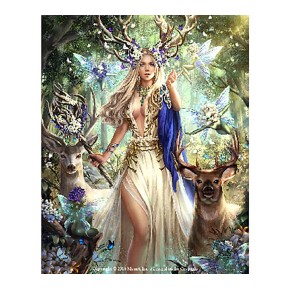 Алмазна мозаїка за номерами Лісова цариця 40х50 см FA40057