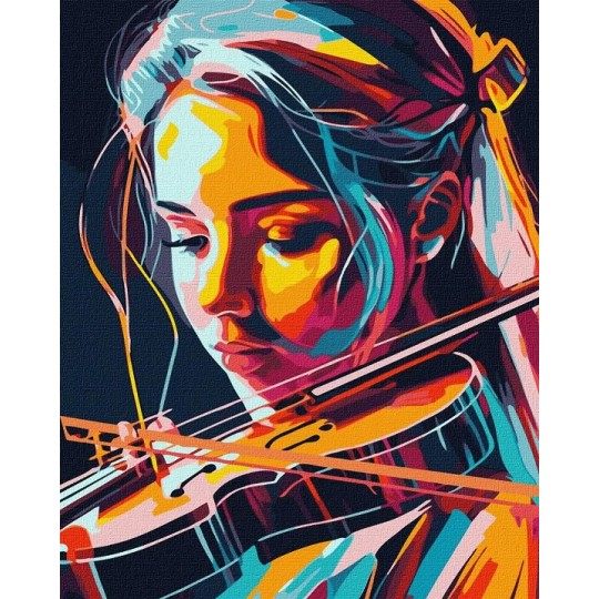 Картина за номерами  Віртуозна скрипалька 40х50 см КНО8324