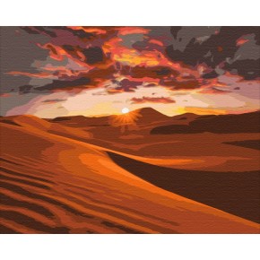 Картина за номерами Захід в пустелі 40х50 см BS51757