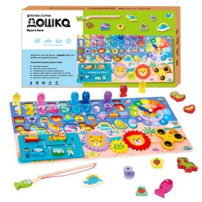 Дошка логічна WToys математичний+фруктовий сортер (53482)