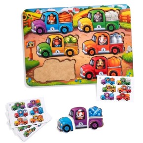 Игра с картами Животные на грузовиках лето (ПСД216)
