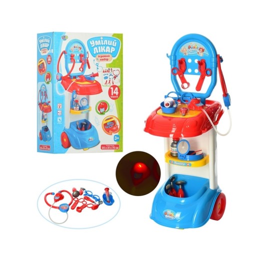 Игровой набор Тележка Умелый врач 14 предметов 25х31х72 см (154805)