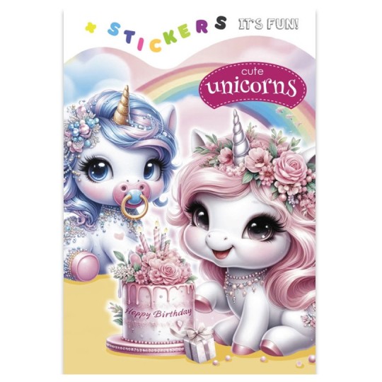 Розмальовка Cute Unicorns 8 сторінок (24263)