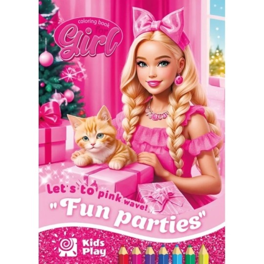 Розфарбовка Girl Fun parties 8 сторінок (23320(Р087/35))