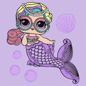 Картина по номерам L.O.L. Surprise! Mermaids Miss Sea 40х40 см (КНО6263)