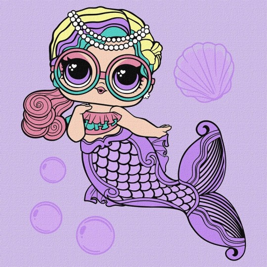 Картина по номерам L.O.L. Surprise! Mermaids Miss Sea 40х40 см (КНО6263)