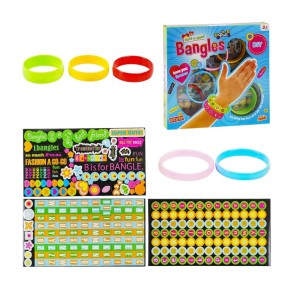 Набір браслетів Bangles 5 штук з наліпками (3038-4A)