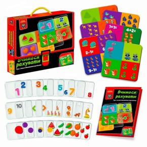 Игра развивающая Vladi Toys Учимся считать с пластиковыми карточками (укр) (VT1302-29)