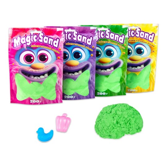 Кинетический песок Стратег Magic sand 200 г зеленый (39401-2)