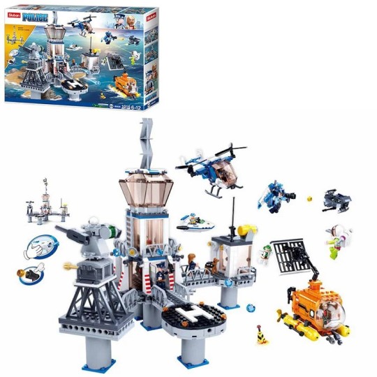 Конструктор Sulban Поліція водний транспорт 1016 деталей (M38-B0828)