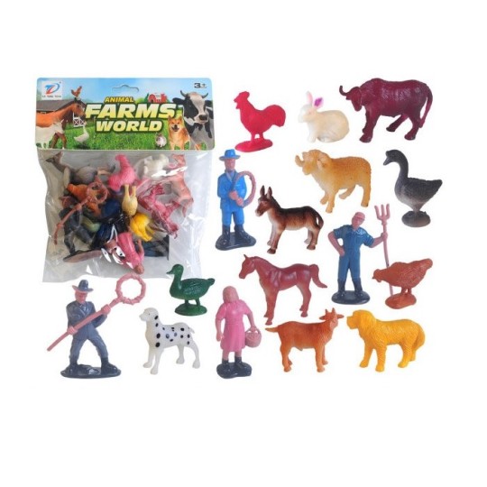 Игрушечные фигурки Домашние животные 16 штук (666A-2)