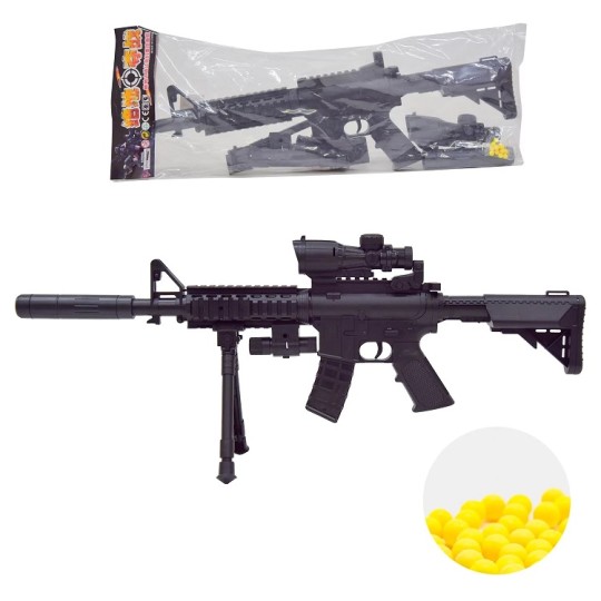 Игрушечный автомат стреляет шариками с лазером (M4-3)