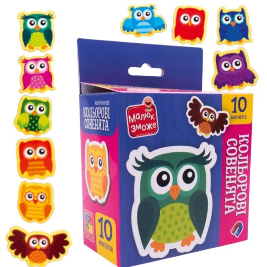 Гра розвиваюча Vladi Toys магнітна Кольорові совенята (VT3106-38)