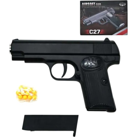 Игрушечный пистолет стреляет пластиковыми пулями (C27)
