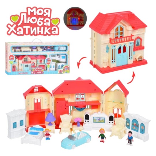 Будиночок 38х19 см з фігурками та меблями (WD-933E)