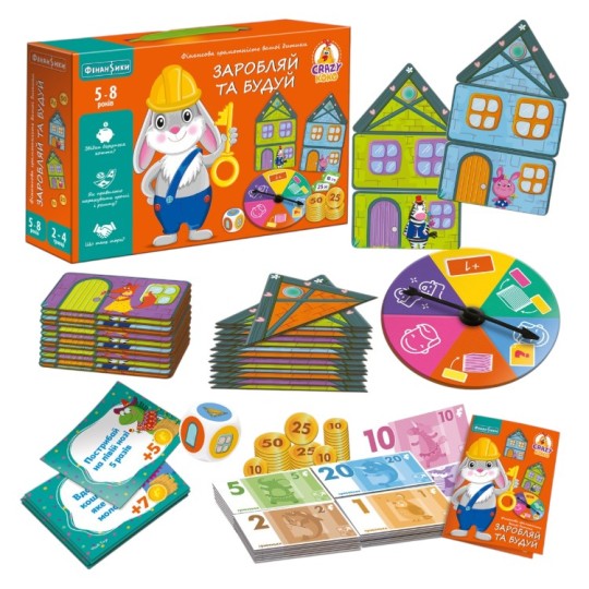 Игра настольная Vladi Toys Зарабатывай и строй экономическая (укр) (VT2312-04)