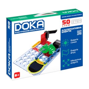 Електронний конструктор Doka Альтернативна енергія 50 схем (D70711)