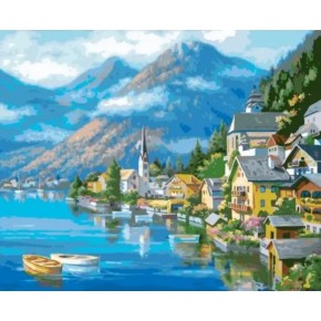 Алмазная мозаика Город у моря 30х40 см (60792)