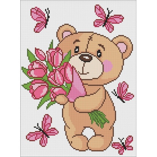 Алмазна мозаїка Ideyka Чарівний ведмедик 30х40 см (AMO8035)