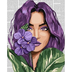 Картина по номерам Ideyka Красочная поэзия: Фиалки 40x50 см (КНО8611)