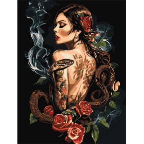 Картина за номерами Ideyka Гадалка в розах 30×40 см (КНО8608)
