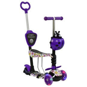 Самокат трёхколёсный Best Scooter 5в1 с сиденьем (97240)