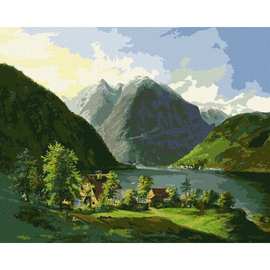 Картина за номерами Ideyka Озерний пейзаж 40х50 см (КНО2884)