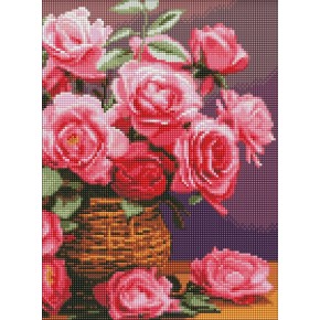 Алмазна мозаїка Ideyka Барвисті троянди 30x40 см (AMO8174)
