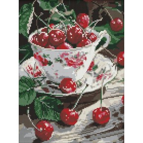 Алмазна мозаїка Ideyka Вишнева насолода 30x40 см (AMO8117)