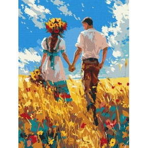 Картина за номерами Ideyka Прогулянка закоханих 30х40 см (КНО8453)