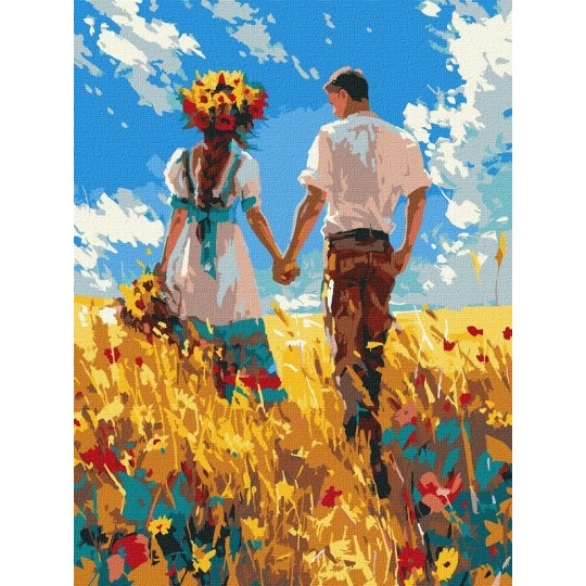 Картина по номерам Ideyka Прогулка влюбленных 30х40 см (КНО8453)