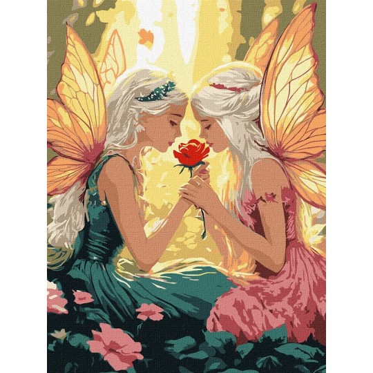 Картина за номерами Ideyka Феї серед квітів 30х40 см (КНО8575)
