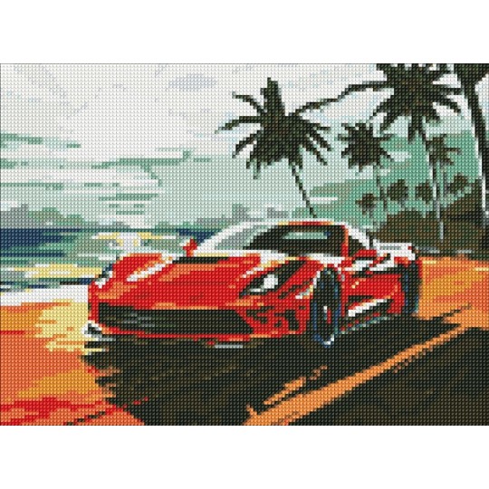 Алмазна мозаїка Ideyka Поїздка узбережжям 30x40 см (AMO8176)