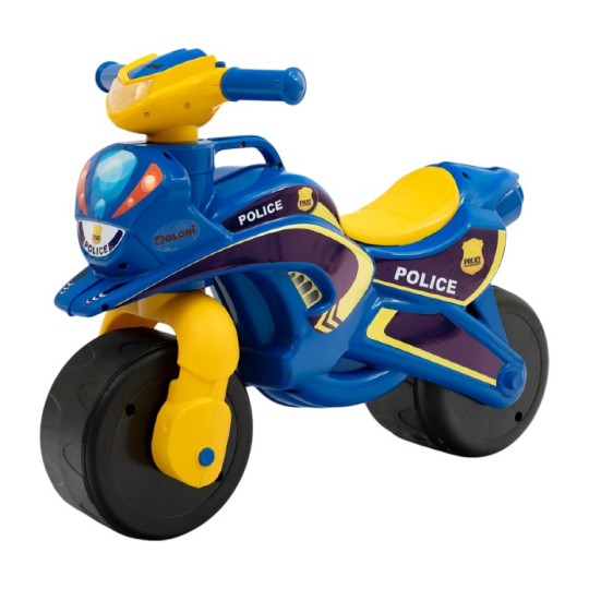 Каталка Doloni-toys Байк Полиция Синий с жёлтым (0138/570)