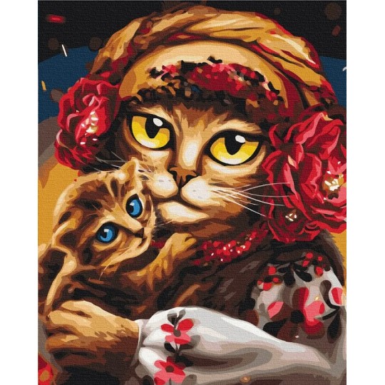 Картина за номерами Сім'я котиків ©Маріанна Пащук 40х50 см (BS53117)