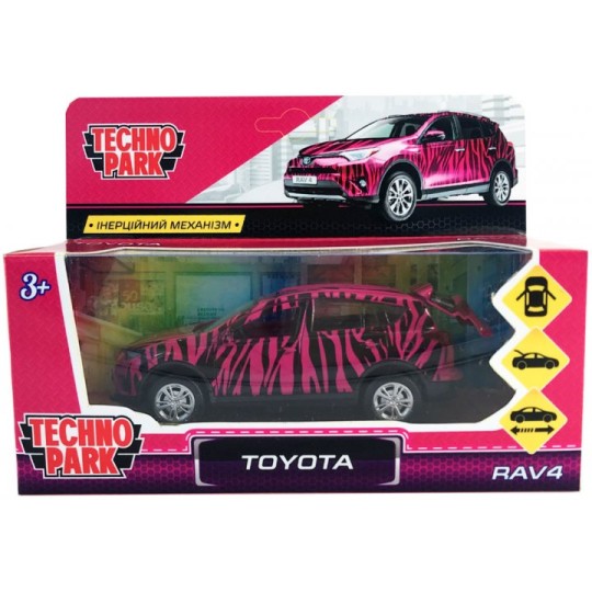 Автомодель GLAMCAR - TOYOTA RAV4 (брусничний) RAV4-12GRL-COW