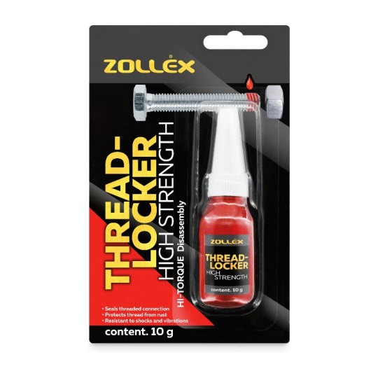 Фіксатор різьби Zollex 10 г червоний (BFS-6)