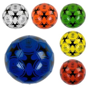 Мяч Футбольный 6 цветов, размер №5, материал PVC, 280 грамм, резиновый баллон /100/ C40068
