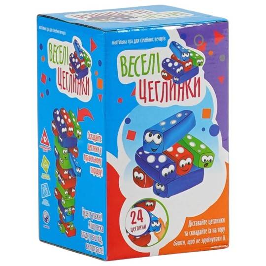 Настольная игра 4FUN Game Club Весёлые Кирпичики 24 элемента (UKB-B 0040)