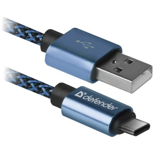 Кабель Defender USB09-03T PRO USB(AM)-C Type 1 м синій (6488853)