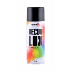 Фарба акрилова Nowax Decor Iux 9005 чорний 450мл аерозольна