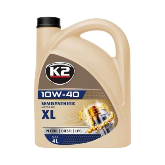 Масло моторное K2 Semisynthetic Motor Oil SL/CF XL 10W-40 4 л (K20979)