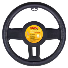 Чохол на кермо VOIN VLOD-L2171 BK M чорний/БО/шкіра (53406)