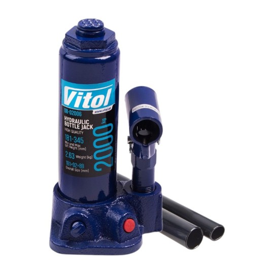 Домкрат гідравлічний Vitol 2 т висота під'єму 181-345 мм (DB-02006)