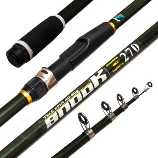 Спінінгове вудлище Snook Tele spin Green 2.7 м 40-80 г телескопічне №00240010 (17614)