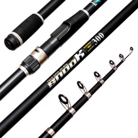 Спінінгове вудлище телескоп Snook Tele spin Black №00240010 40-80 г 3 м (17597)